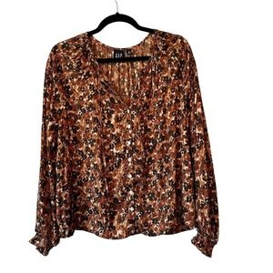 Gap Brown Floral Long Sleeve